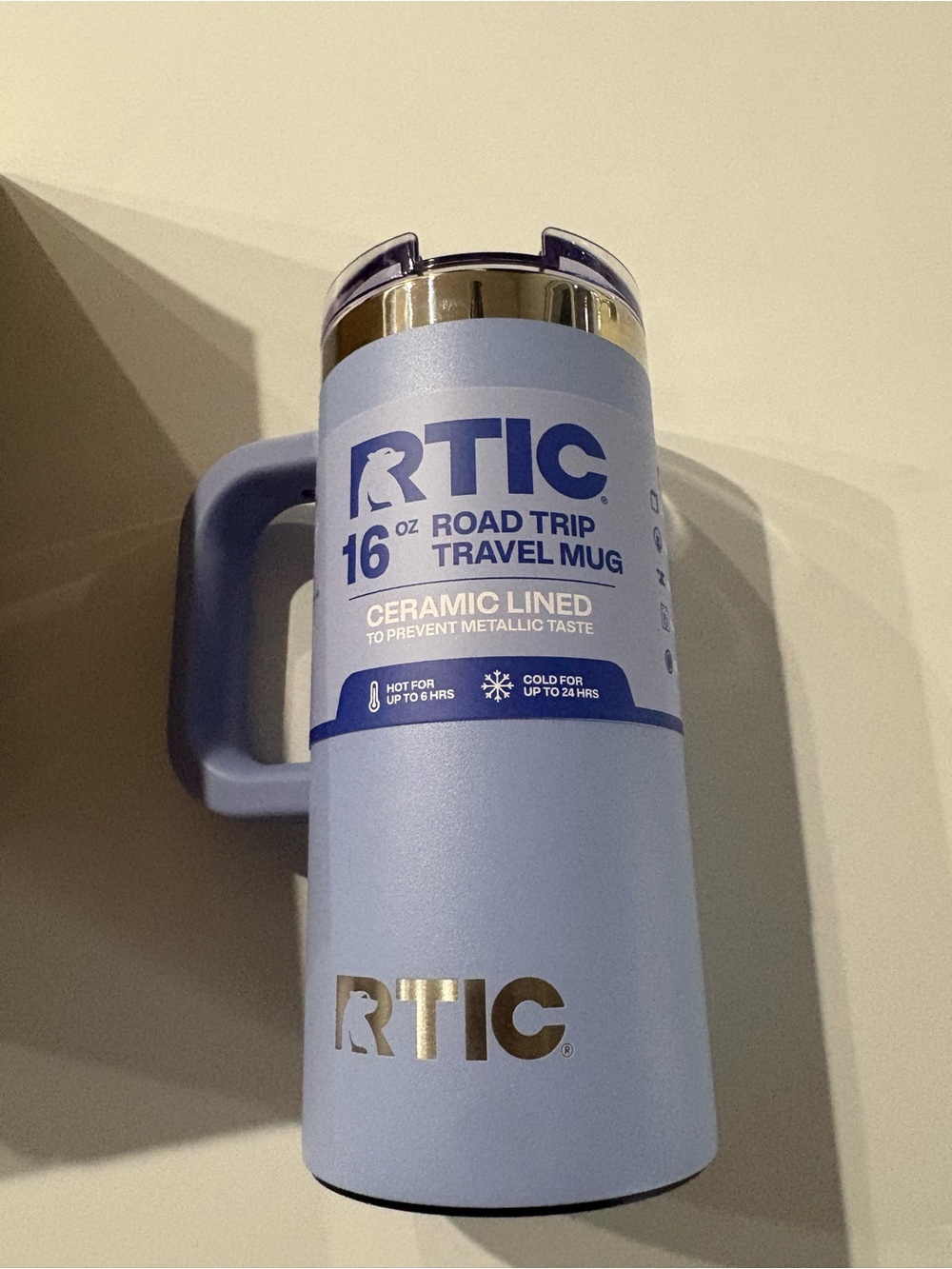 RTIC 16oz Road Trip Travel Mug in Periwinkle, New - Picture 3 of 8